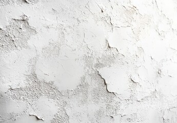 Fototapeta premium weathered white plaster wall with peeling paint, cracks and rough textured surface conveying age and decay