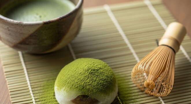 Matcha tea preparation and dessert