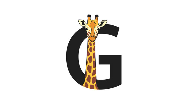 A stylized letter G with a giraffe's head and neck emerging from its curve.