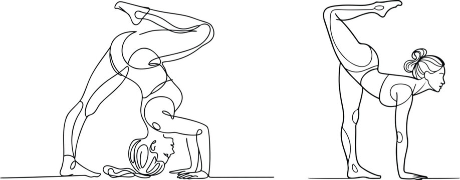international Yoga Day kine art vector