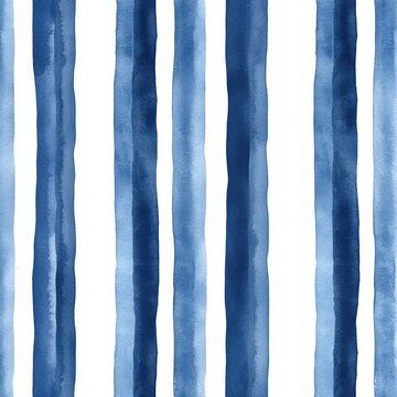 hand-painted vertical blue watercolor stripes on white background with soft brush strokes and tonal wash, conveying a calm serene mood