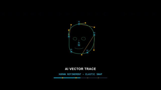 Ai vector trace of a human head outline suitable for logo design, psychology concepts, or medical illustrations. Ideal for digital projects.