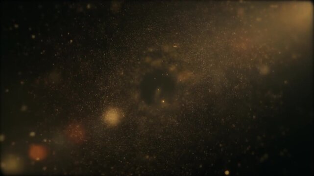 Vast cosmic dust clouds and distant galaxies drift through space.