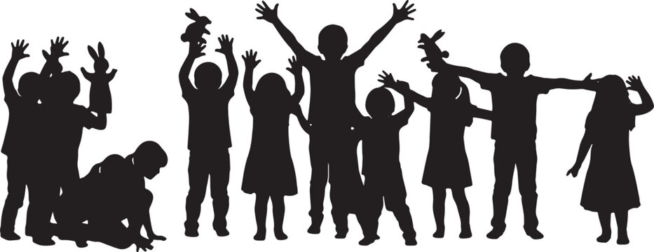 Kids Making Hand Shadows