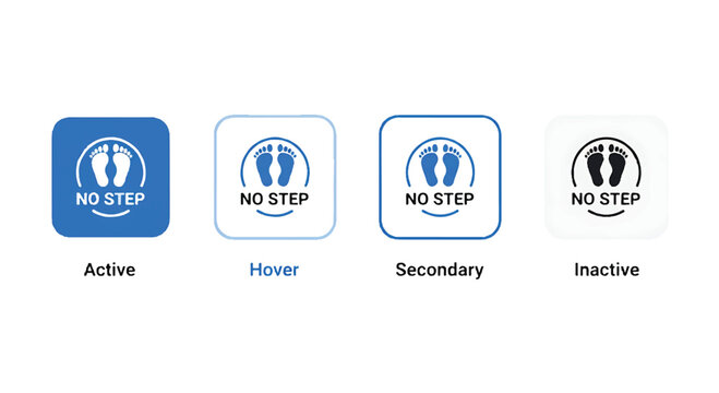 Vector illustration of no smoking sign with different statuses, no smoking area