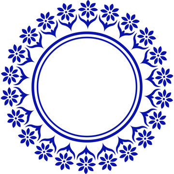 Blue Ornamental Frame
