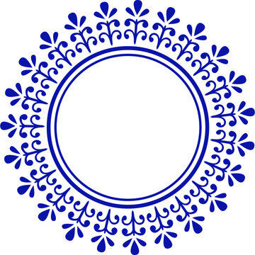 Blue Ornamental Frame