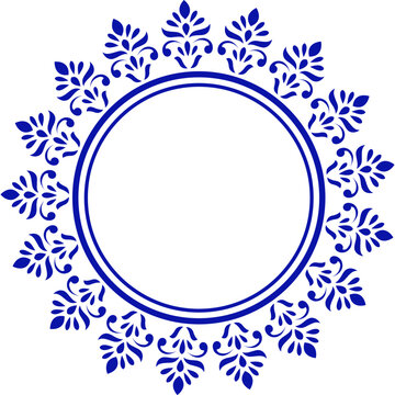 Blue Ornamental Frame