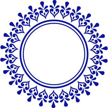 Blue Ornamental Frame