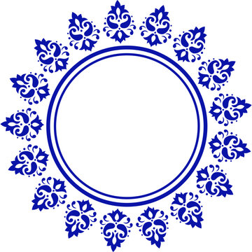 Blue Ornamental Frame