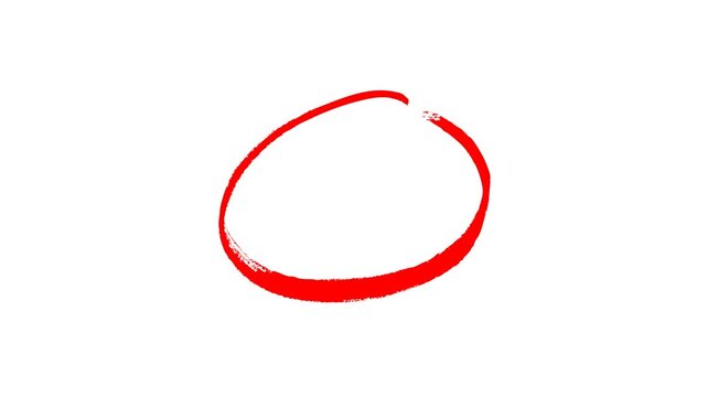 animation, Circle marker with drawing effect, highlighter, design elements, ink brush