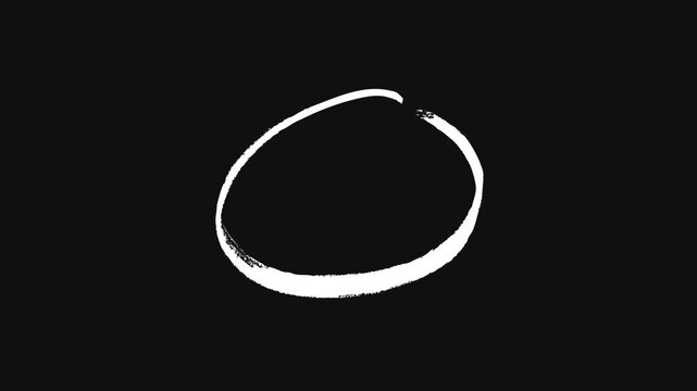 animation, Circle marker with drawing effect, highlighter, design elements, ink brush