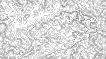 geographic contour mounted map discovery location background. The topo map creative discovery White wave spiral grid stripe line map topography. © Mst