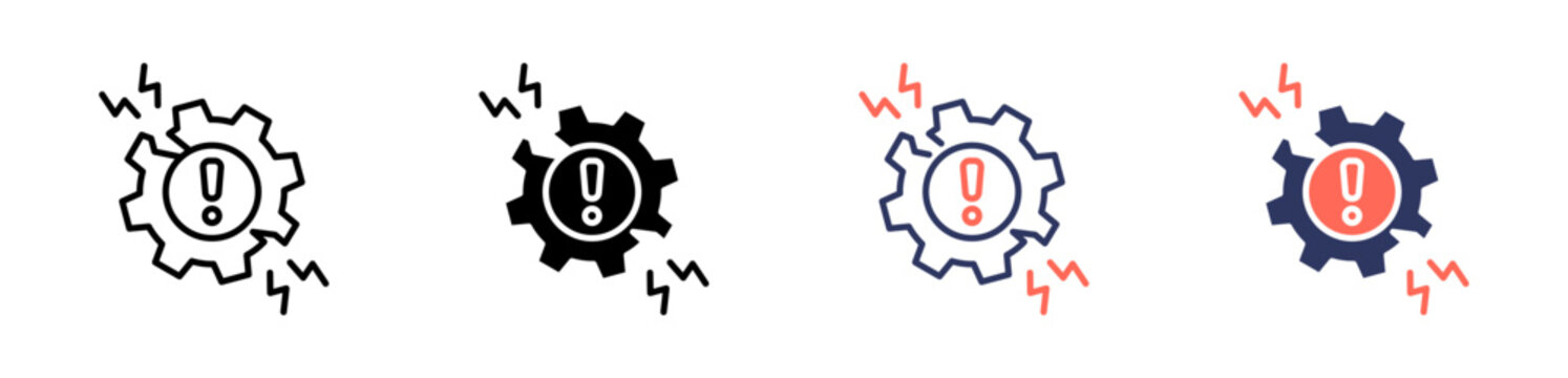 crisis icon set multiple style collection