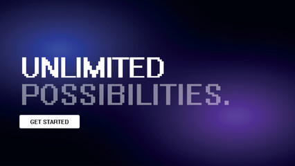 Obraz premium Innovative business potential template featuring modern pixel font graphics