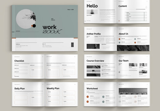 Workbook Magazine Landscape Template