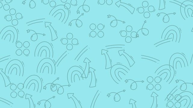 Abstract Turquoise Pattern Art Loop Showcase.