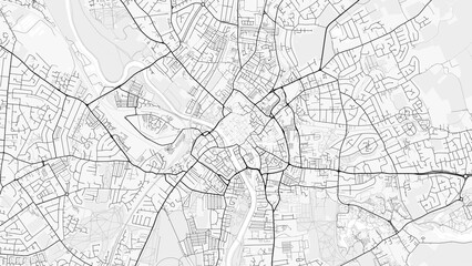 Obraz premium York City Map. Minimalist black and white line art poster for printing, wallpaper, wall art, and map resources for home and office decor