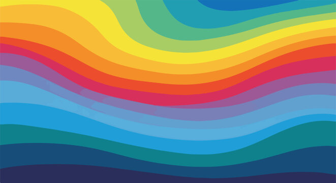 Vibrant Colorful Wavy Pattern Design 1.