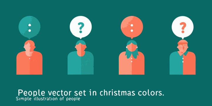 Four diverse people with speech bubbles displaying question marks