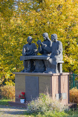 One of sculptures on Rosary Way:The Institution of the Eucharist, Jasna Gora Monastery, Czestochowa, Poland © mychadre77