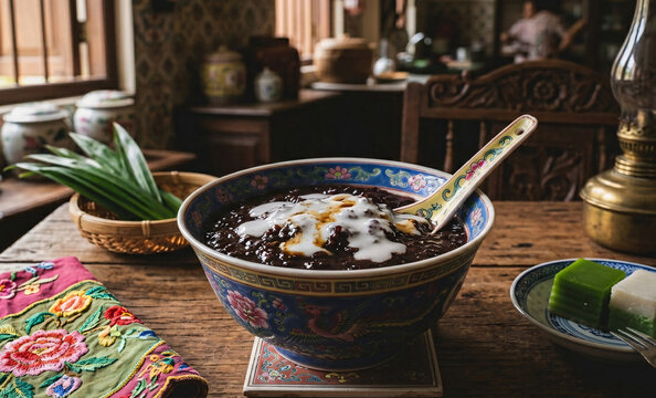 Black Glutinous Rice Dessert (Pulut Hitam)
