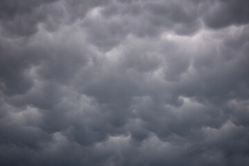 Fototapeta premium Mammatus clouds in a stormy sky