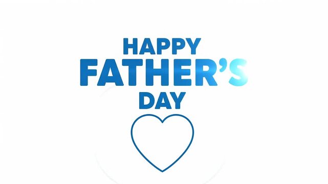 Happy father's day greeting with minus one and blue musical note symbol on white background fathersday
