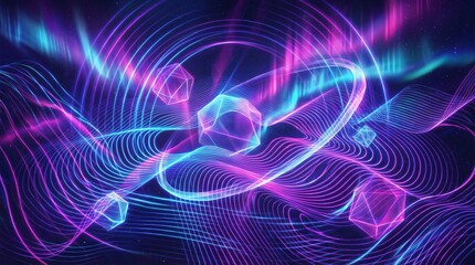 Fototapeta premium Spiritual Concept Illustrating A Dimensional Frequency Shift