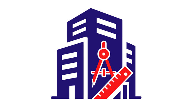 Graphic Design Architecture Symbols Illustration.