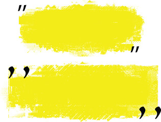 Obraz premium Quotation brush stroke frame set .Quotation mark dialog box .Grunge Box with place for your text. Text box frame.Vector 