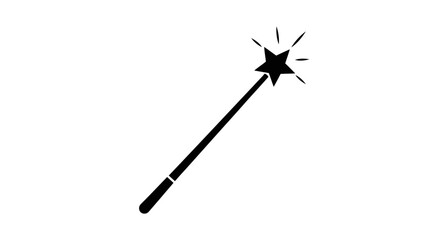 A magic wand with a star on a white background © Jaka