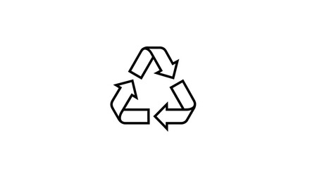 Obraz premium Recycling symbol on a white background.