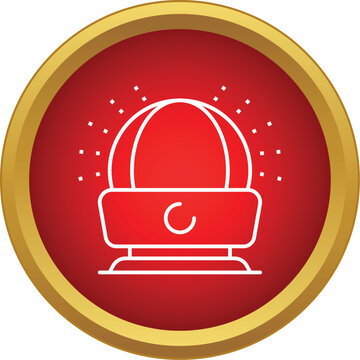 Red alarm flasher light icon indicating caution and urgent alert