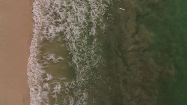 Aerial drone view of Playa La Manzanilla near La Cruz de Huanacaxtle, Riviera Nayarit, Mexico