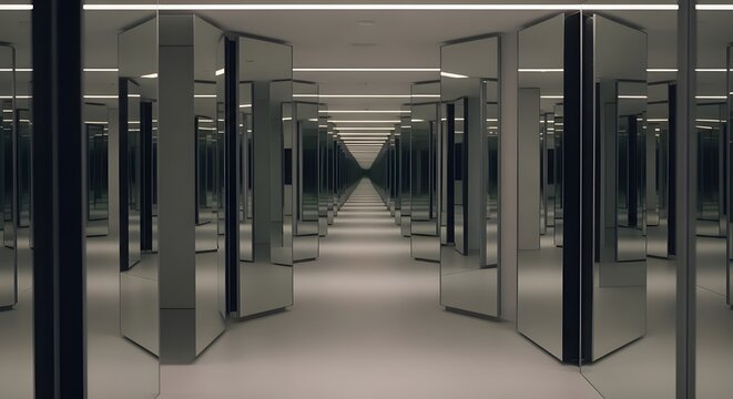 corridor filled with mirror