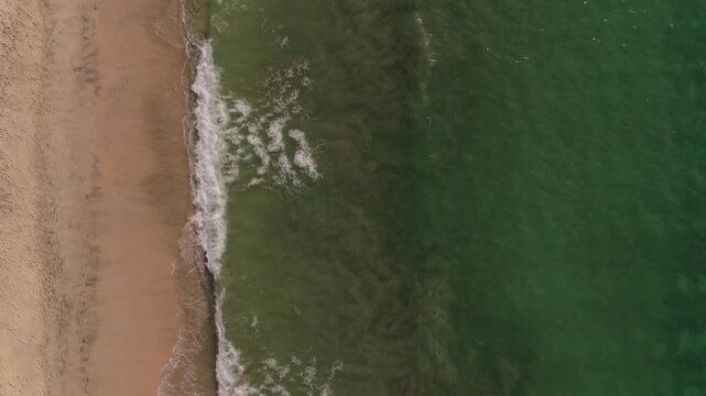 Aerial drone view of Playa La Manzanilla near La Cruz de Huanacaxtle, Riviera Nayarit, Mexico