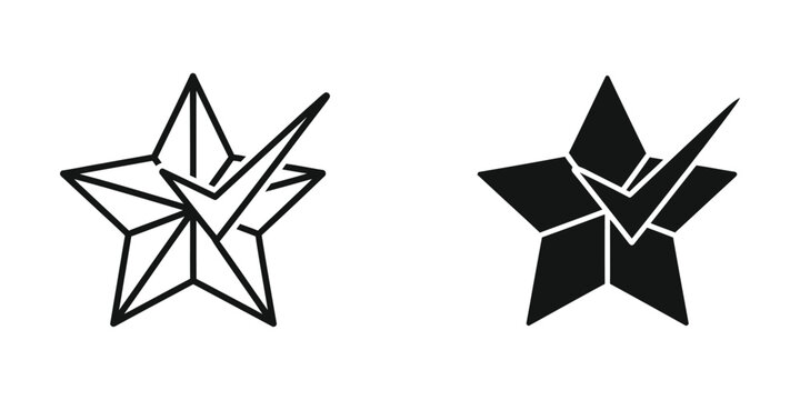 Geometric transformation of a star and its filled version with intersecting lines