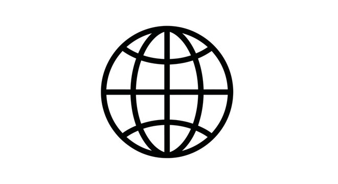 Globe Icon Symbol Earth Map.