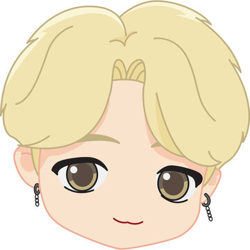 kpop idol jm jimin cute character illustration