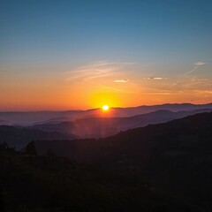 Obraz premium sunset in the mountains