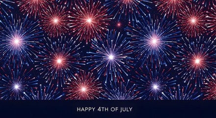 Fototapeta premium Spectacular fireworks display happy independence day usa celebration a patriotic night sky