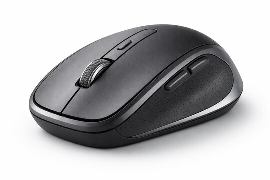 Wireless computer mouse isolated on clean background, modern ergonomic design, soft shadow, product photography lighting, ultra detailed, no logo