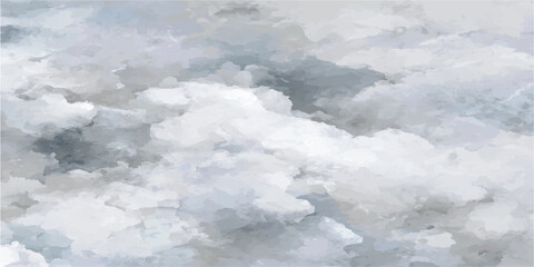 Fluffy white cumulus clouds drift across a bright blue sky over the beautiful summer sea creating a serene aerial nature view of the atmosphere © MDMURAD