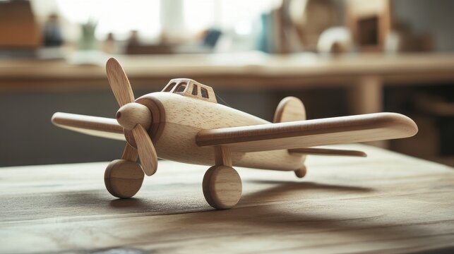 Handcrafted Wooden Toy Xylophone with Colorful Bars and Natural Mallets on Soft Background