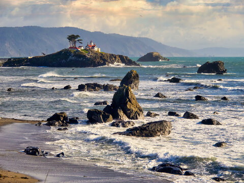 Battery Point Lighthouse, Crescent City, California Coast