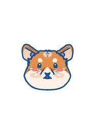Fototapeta premium Hamster head drawing illustration cute icon