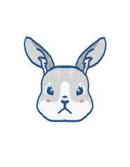 Fototapeta premium Rabbit bunny cute illustration transparent icon head