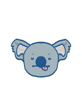 Koala head icon character