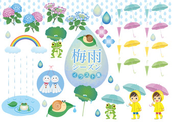 梅雨のイラスト集 © MGallery_Studio